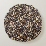 brown beige tan abstract round pillow<br><div class="desc">brown beige tan abstract</div>