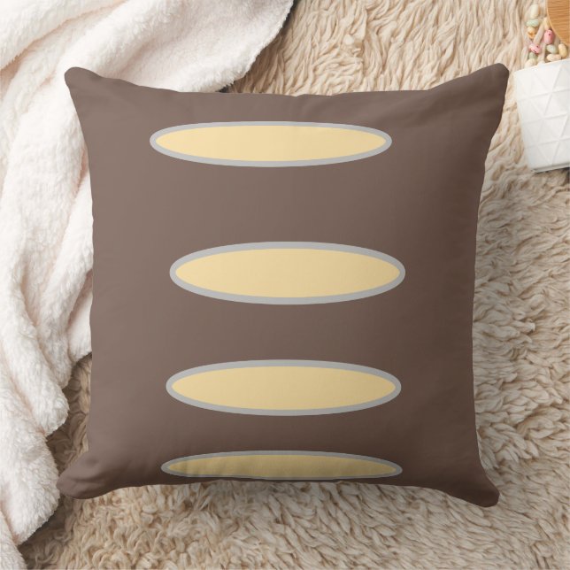 Brown Beige Throw Pillow (Blanket)