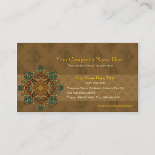 Brown Berber & Mandala Business Card