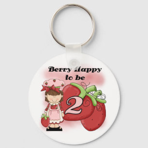 Brown Berry 2nd Birthday T-shirts and Gifts Keychain