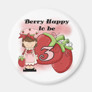 Brown Berry 3rd Birthday T-shirts and Gifts Magnet