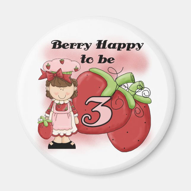 Brown Berry 3rd Birthday T-shirts and Gifts Magnet (Front)