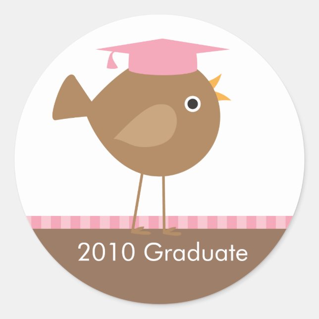 Brown Bird Graduation Envelope Seals (Front)