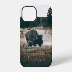 BROWN BISON ON BROWN GRASS FIELD DURING DAYTIME iPhone 12 CASE