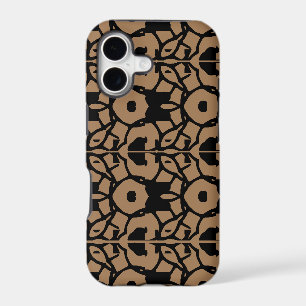 Brown Black Abstract Art Design iPhone / iPad case
