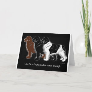 Brown Black and Landseer Newfoundland items Card