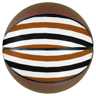 Brown Black and white stripes design Basketball