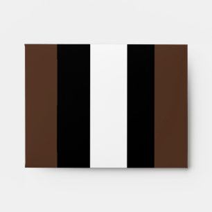 Brown, black and white stripes envelope