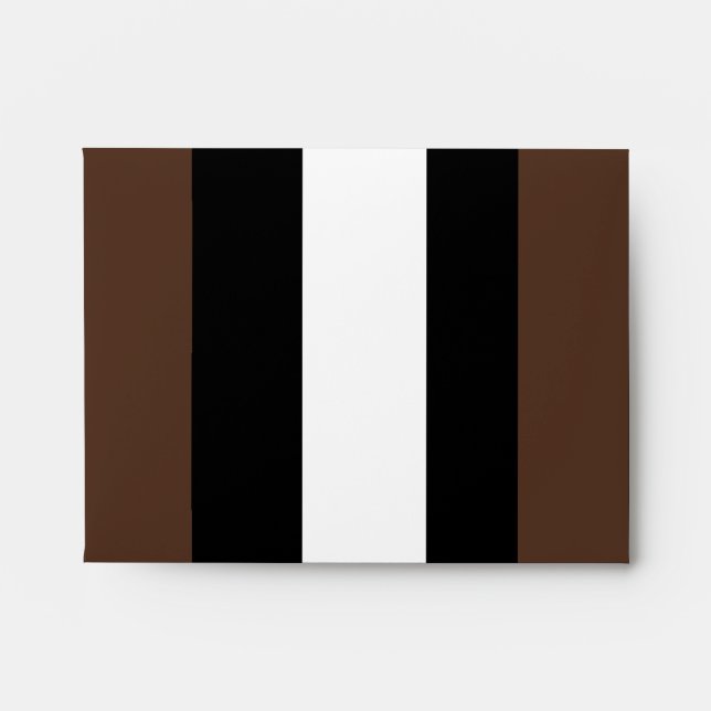 Brown, black and white stripes  envelope (Front)