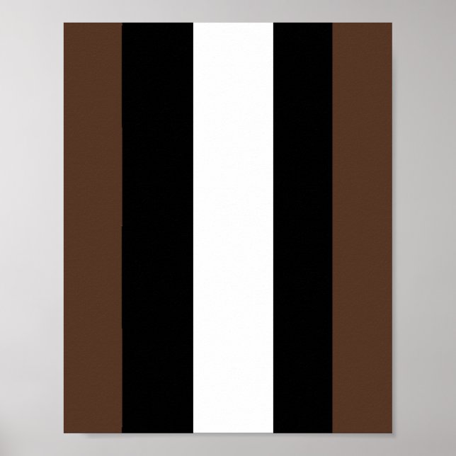 Brown, black and white stripes  poster (Front)