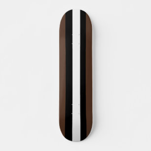 Brown, black and white stripes  skateboard