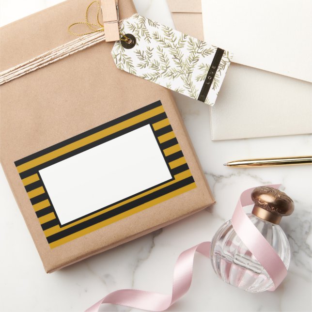 Brown, black and white stripes  sticker (Gifting)
