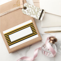 Brown, black and white stripes 