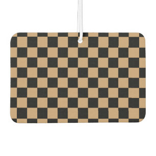 Brown black checkers air freshener