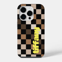 Brown Black Chequered Gingham Pattern