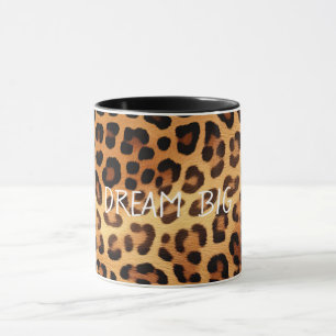 Brown Black Golden Leopard Print Mug