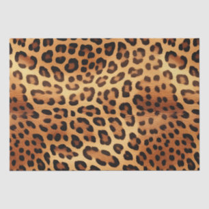 Brown Black Golden Leopard Print Tissue Paper
