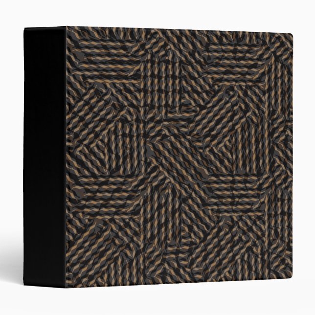 Brown black grey abstract  binder (Front/Spine)