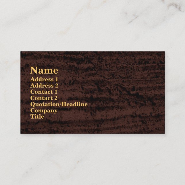 brown black grunge business card (Front)