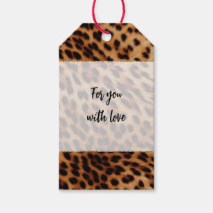 Brown Black Leopard Print Gift Tags