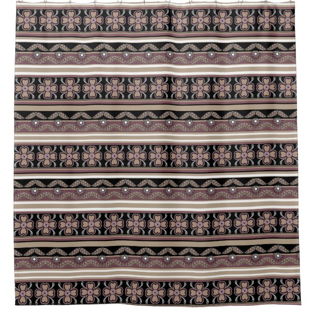 Brown black mexican ornament stripes (Front)