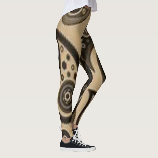 brown black paisley leggings (Right)