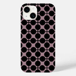brown black polka dot check pattern fashion Case-Mate iPhone 14 case