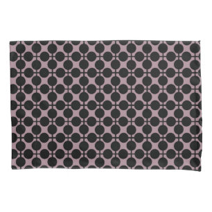 brown black polka dot check pattern fashion pillowcase