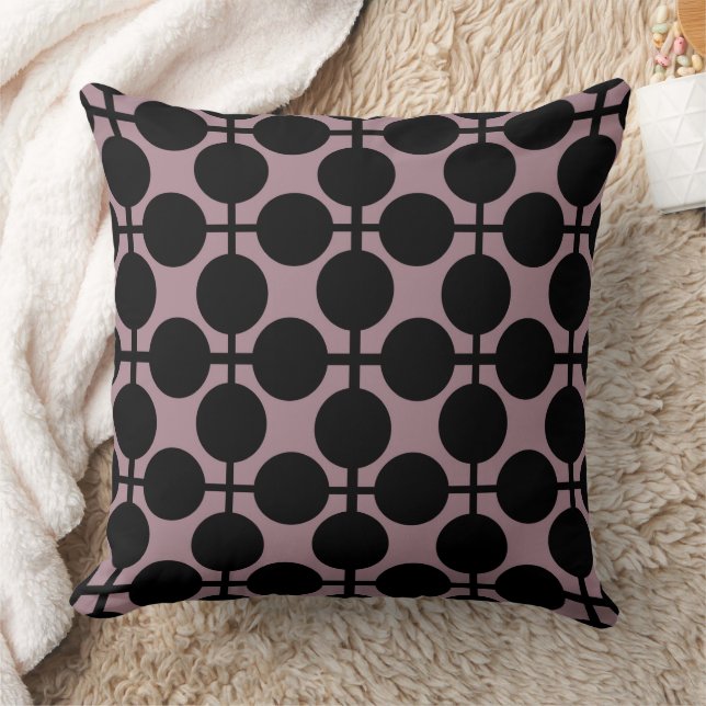 brown black polka dot check pattern fashion throw pillow (Blanket)