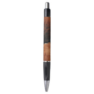 Brown Black Southwest Faux Cowhide Pen