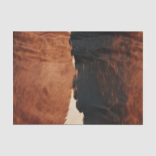 Brown Black Southwest Faux Cowhide Tissue Paper