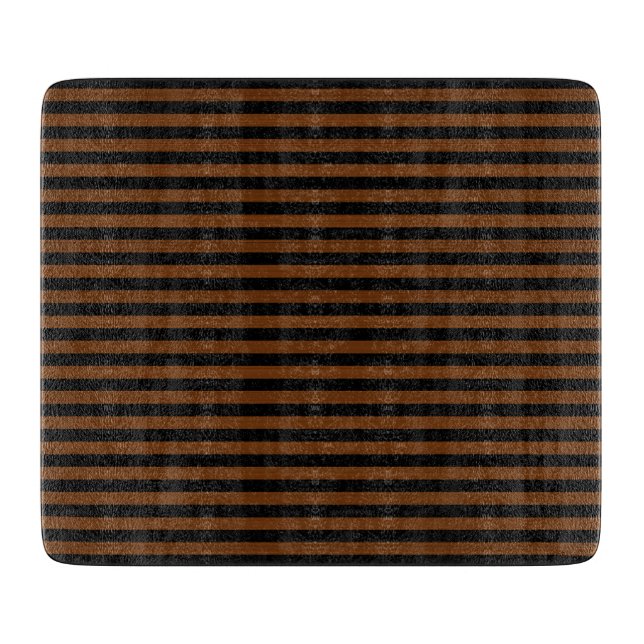 Brown Black Stripes Seamless Pattern Cutting Board (Front)