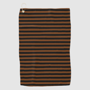 Brown Black Stripes Seamless pattern Golf Towel