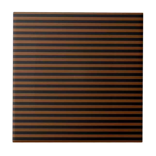 Brown Black Stripes Seamless Pattern Tile (Front)