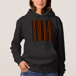 Brown Black Vertical Stripes Pattern Design Hoodie