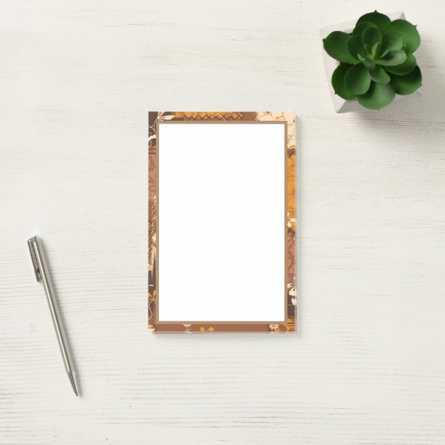 brown black white cube flowers post-it notes (Office)