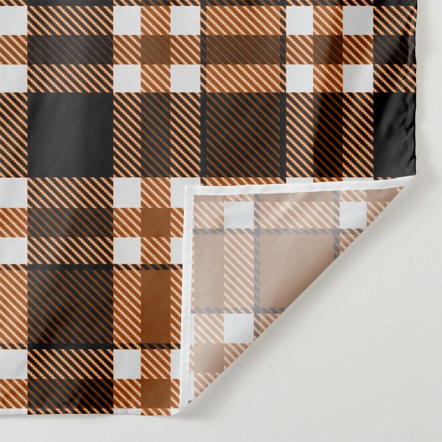 Brown Black White Flannel Tartan Pattern Design  Fabric (Creator Uploaded)