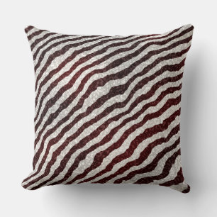 Brown Black Zebra Throw Pillow