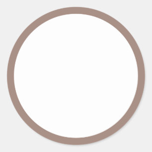 Brown Blank Classic Round Sticker