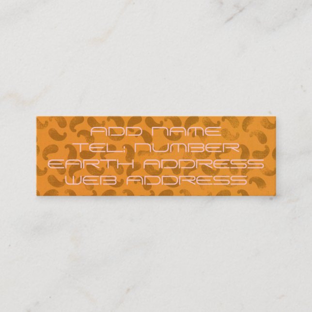 Brown Blobs on Yellow Business Card (Front)