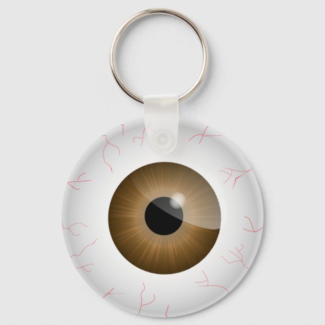 Brown Bloodshot Eyeball Key Chain (Front)