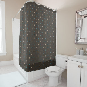 Brown, Blue and Beige Dots