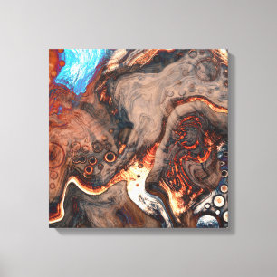 Brown, blue and Orange Modern Art     Canvas Print