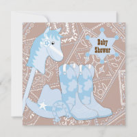 Brown Blue Cowboy Boots Cowboy Baby Shower