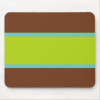 Brown, Blue & Lime Green Design 2 Mousepad
