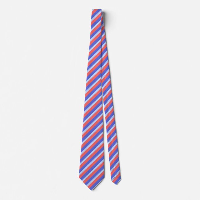 Brown Blue Pattern Tie (Front)