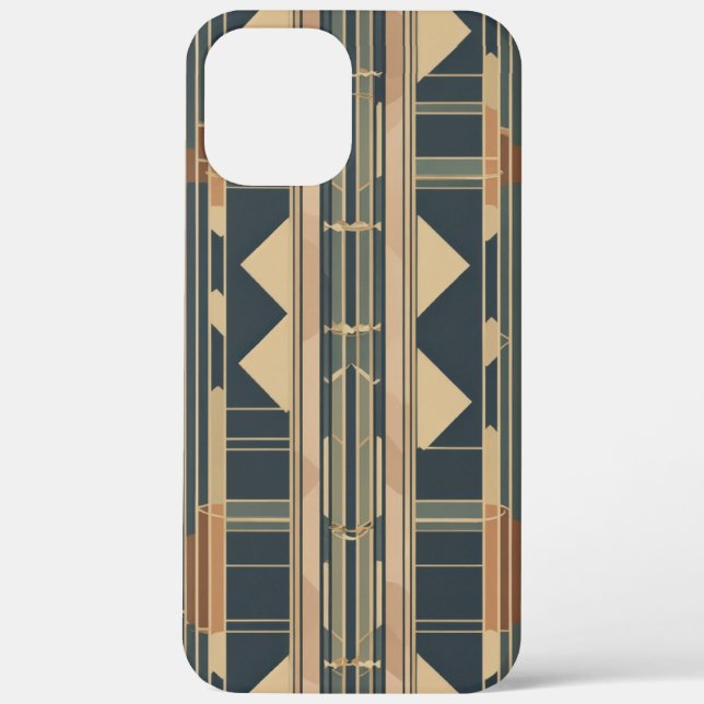 brown blue soft square Case-Mate iPhone case (Back)