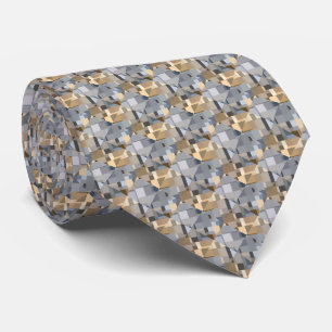 Brown/Blue Trendy Pattern Tie