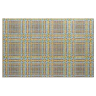 Brown Blue Yellow Green Tartan Squares Pattern Fabric