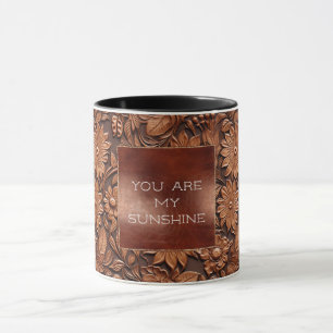 Brown Boho Floral Mug